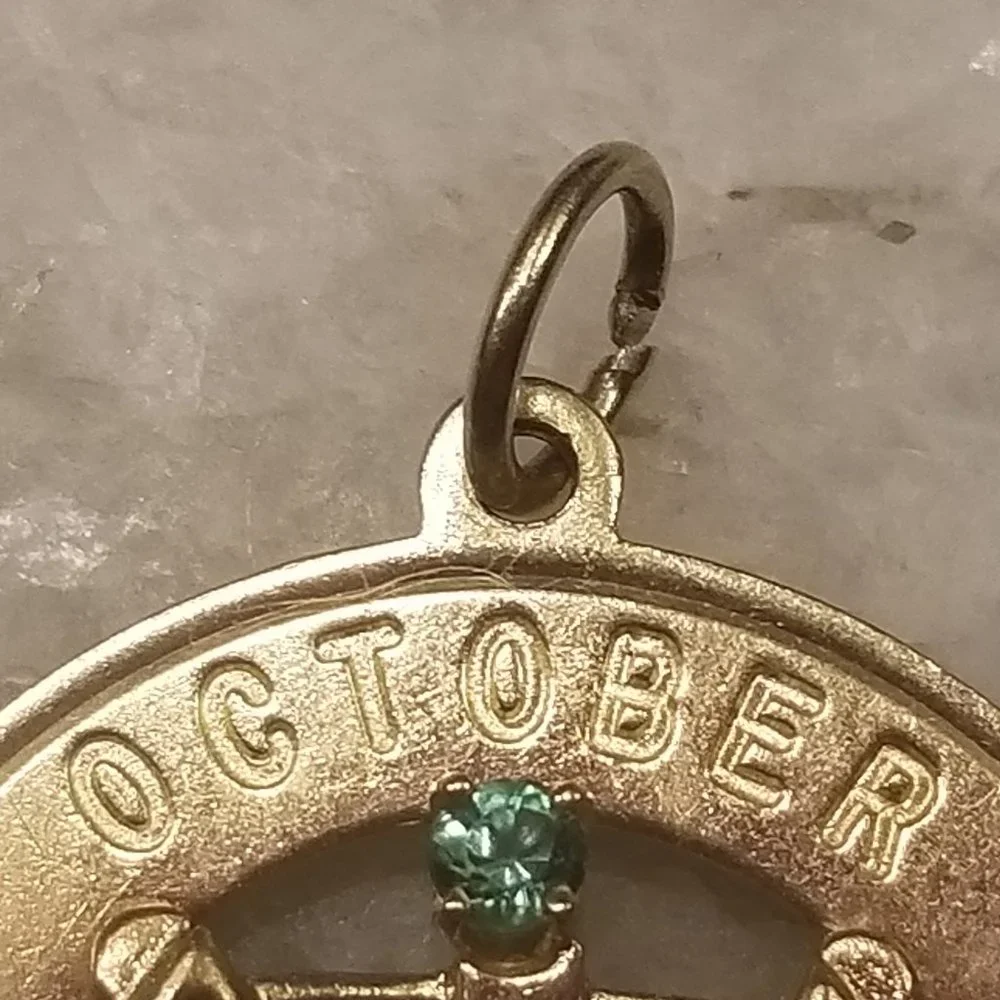 DANKNER OCTOBER HAPPY DREAMS LIBRA SCALES JUSTICE 14K CHARM PENDANT NECKLACE